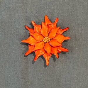 Red Flower Brooch